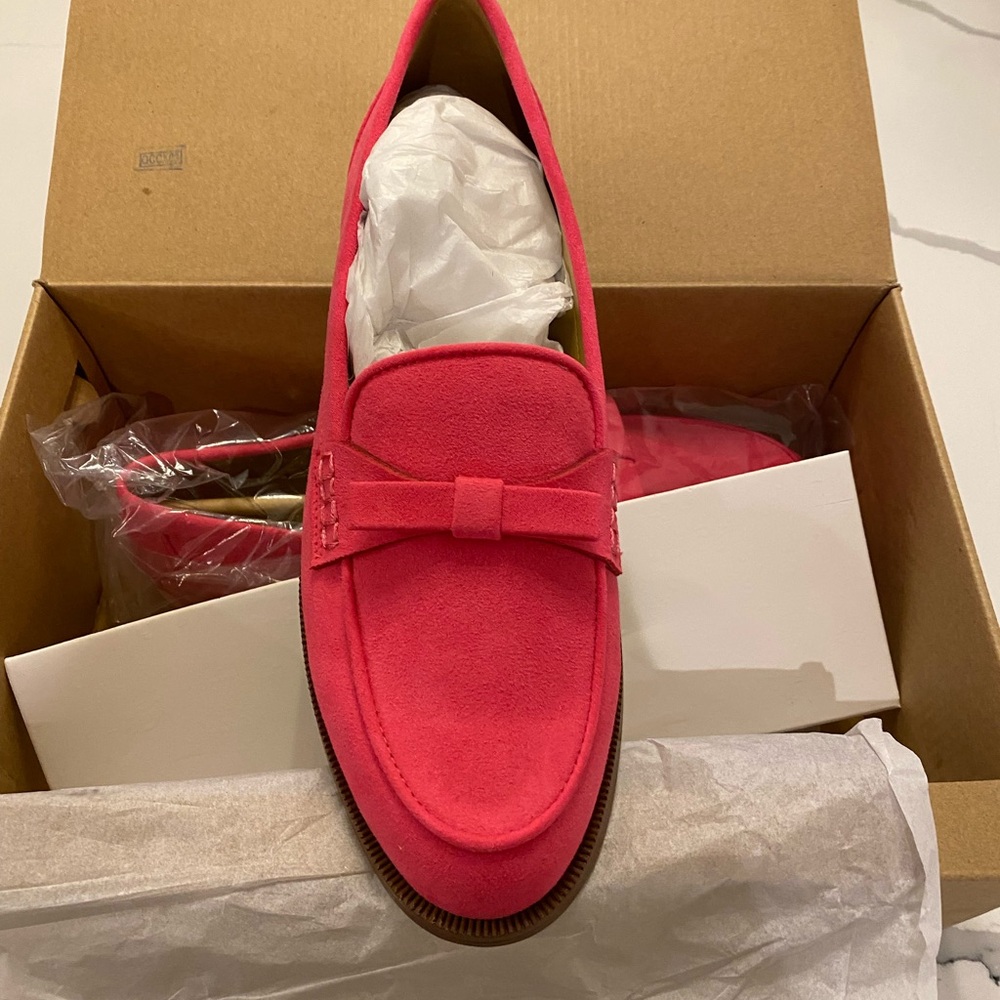 JCrew Vibrant Pink Loafers